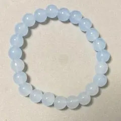 アクアマリン ハンドメイド ブレスレット 少しグラデーション