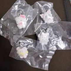 サンリオ ふわふわスノー めじるしアクセサリー キティ他4個セット ガチャガチャ
