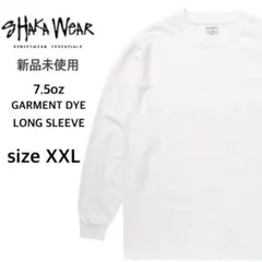 【シャカウェア】新品未使用 7.5oz ガーメントダイ 無地 ロンT 白 2XL