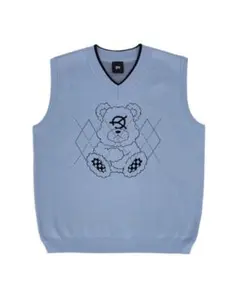 OY ニットベスト フリーサイズ ブルー ユニセックス