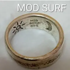 MOD SURF　シルバー925 太陽と波とボードと月刻印　リング
