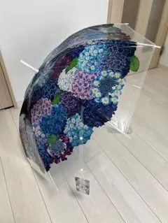 フェリシモ YOU+MORE! 雨空に咲きこぼれる 紫陽花の傘〈青紫色〉のサムネイル