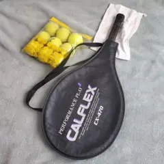 【送料無料】CALFLEX CX-470 テニスラケット&ボール9個セット