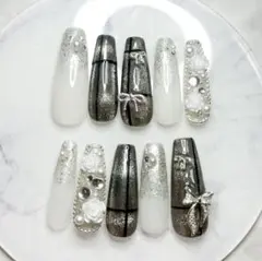 バレエコア ウィッシュコア サブカル マグネット 黒 バラ ガーリーネイル