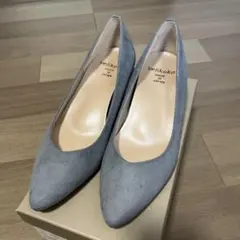 velikoko ブルーグレー スエードパンプス