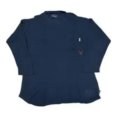 送料込 ウィズリミテッド コーデュラ ポケット サーマル 七分Tシャツ NAVY
