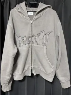 bless u pigment zip hoodie gray　Mサイズ