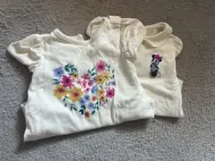 フラワー柄 ミニーマウス　ロンパース GAP 70 6ヶ月〜12ヶ月　2枚セット