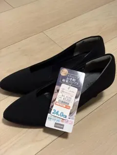 CLOSSHI お手軽軽量パンプス ブラック 24.0cmのサムネイル