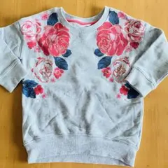 GYMBOREE ジンボリー 花柄刺繍 トレーナー 七分袖 XS (4)のサムネイル