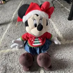 ミニーマウス クリスマスぬいぐるみ
