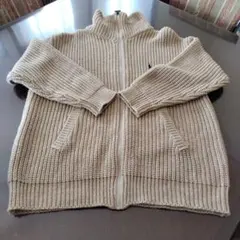 Polo by Ralph Lauren ベージュ フルジップニット L