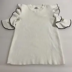 【イング】INGNI肩フリル夏〜秋リブトップス極美品