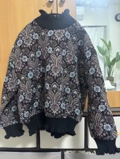 ペイズリー柄 長袖ニットセーター