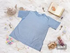 ⏰＜SENSE OF PLACE＞青色ラメ入り半袖Tシャツ