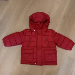 babyGap 赤 フード付きダウンコート 80