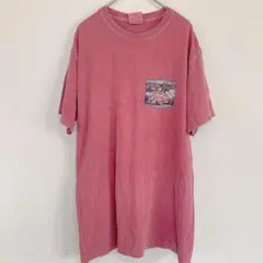 夏秋 コンフォートカラーズ Ｔシャツ Ｍ ピンク 後染め サニベル島 ゆるだぼのサムネイル