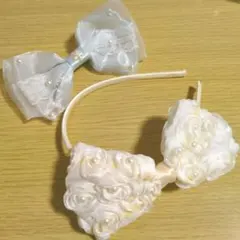 カチューシャ　バレッタ　セット