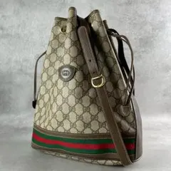 GUCCI グッチ ショルダーバッグ シェリーライン GGスプリーム 巾着型