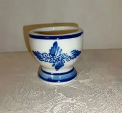 ハンドペイント・デルフトブルー　オランダ工芸品　エッグスタンド