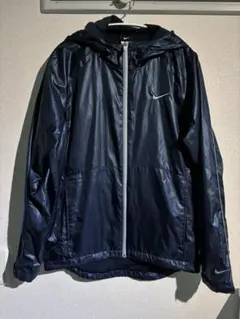 NIKE刺繍ロゴ ウィンドブレーカー メンズS ネイビー