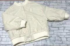 cottoli クリーム色 刺繍入りカジュアルジャケット95サイズ