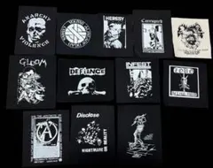 布パッチセット/ハードコア/クラスト/パンク /オマケ布パッチ数枚入り