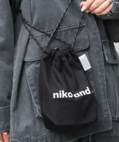 niko and… オリジナルニコロゴ 巾着バッグ