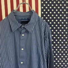 attention ストライプ 長袖シャツ 【XL】