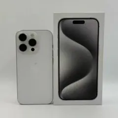 iPhone 15 Pro 256gb超美品！容量90%+ ホワイトチタニウム