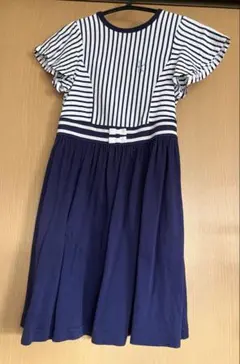 組曲　110 半袖　ワンピース　ストライプ