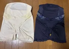 ワコール　妊婦帯　パンツマタニティインナー ホワイト ネイビー Lサイズセット