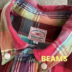 ビームス　チェックシャツ　コットン