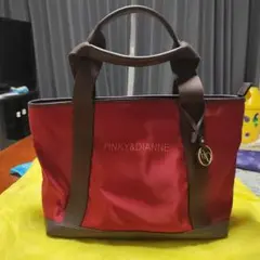 PINKY&DIANNE トートバッグ レッド×ブラウンのサムネイル