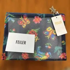 【新品未使用】フェイラー ハイジ メッシュポーチ ネイビー
