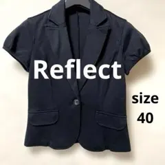 美品 Reflect リフレクト半袖 コットン テーラードジャケット ブラックのサムネイル