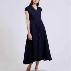 MARIHA 春の月のドレス ワンピース マキシ丈 フレア ネイビーブルー MARIHA マリハ 春の月のドレス ワンピース マキシ ネイビー