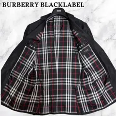 美品✨バーバリーブラックレーベル ナポレオン ベロア ノバチェック 銀