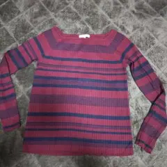 GLOBAL WORK 綿ニット スクエアネック M