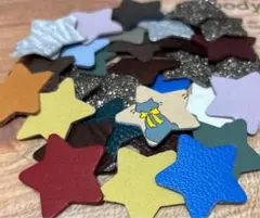 星型　革タグ Ｊ