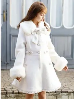 LIZLISA ビジューリボンショートフードコート ピンク - メルカリ