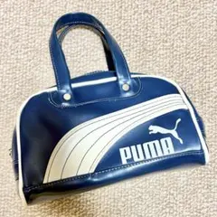 PUMA ミニ ボストン バッグ ハンド レトロ グリップ　ネイビー y2kのサムネイル