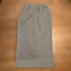 新品　　グレー ロングタイトスウェットスカート ウエストゴム