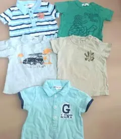 【まとめ売】子供服 Tシャツ ポロシャツ 5枚セット 80cm
