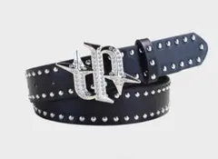 Y2K スタッツベルト belt AFB selonid HTC ブラック　ロゴのサムネイル
