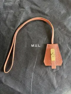 M.U.L. オレンジ レザー ネックレス　本革