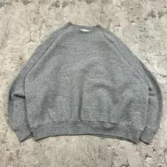 フルーツオブザルーム　無地　ソリッド　ブランク　スウェット　古着　グレー　XL