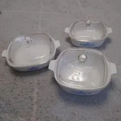 コーニング　キャセロール　大中小セット CORNING WARE コーニングウェア キャセロール 大中小セット 3個