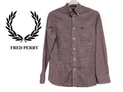 美品【Fred Perry】 フレッドペリー ギンガムチェック 長袖シャツ