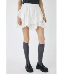 MOUSSY ホワイト フリルミニスカートのサムネイル